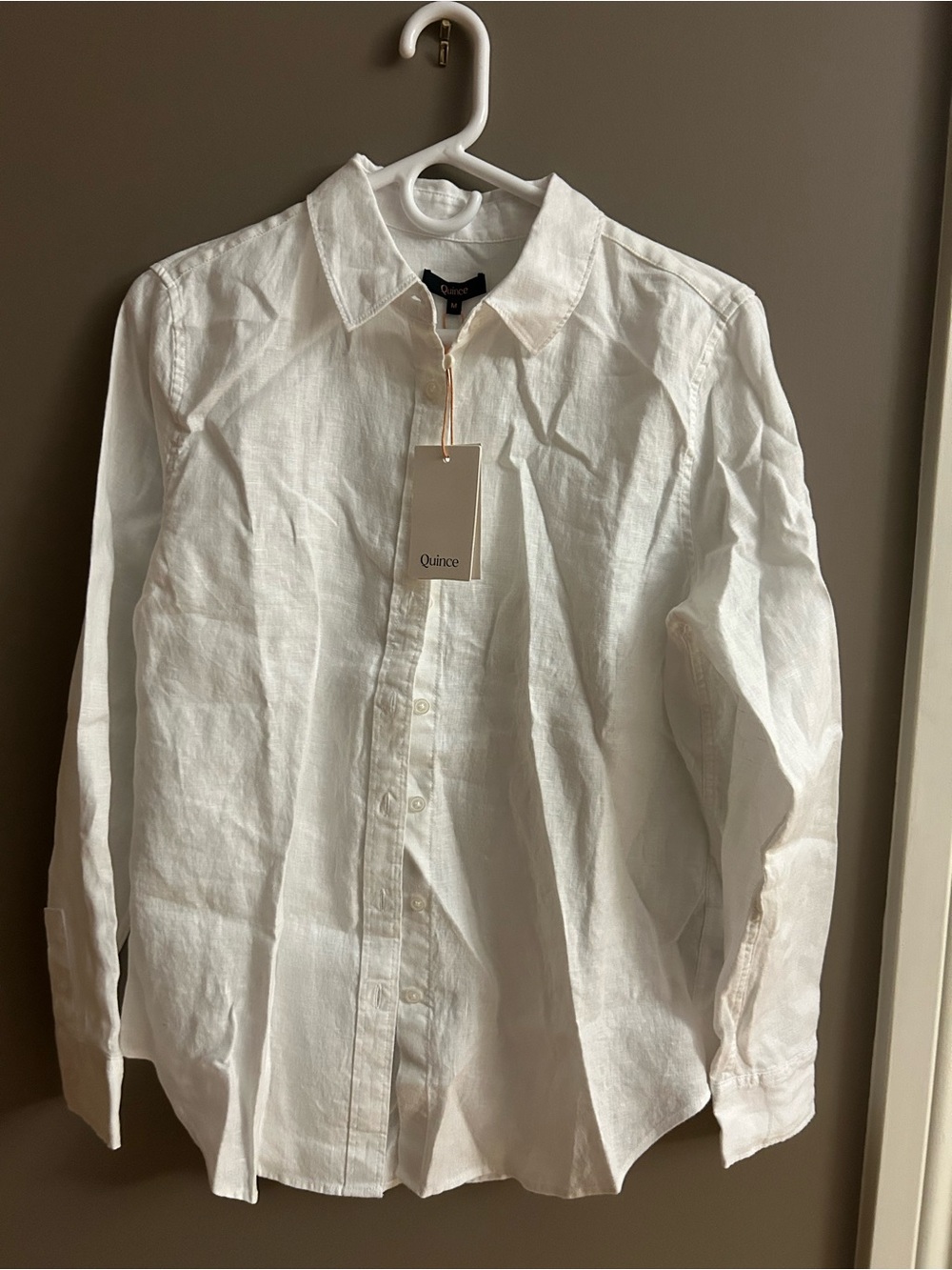 Quince White Linen Button-Down Shirt - Women's